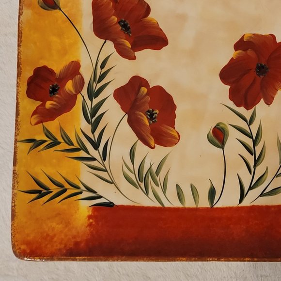 Pier 1 "Poppies" Dinner Plate 10.5 Inches - Picture 4 of 7